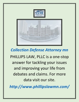Collection Defense Attorney mn | phillipslawmn.com