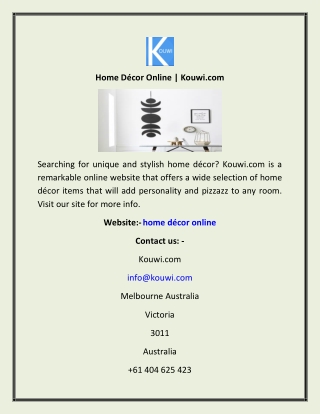 Home Décor Online | Kouwi.com
