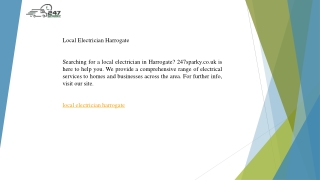 Local Electrician Harrogate  247sparky.co.uk