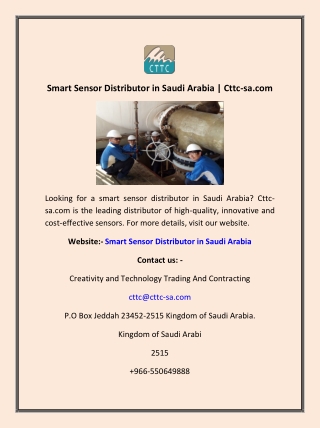 Smart Sensor Distributor in Saudi Arabia | Cttc-sa.com