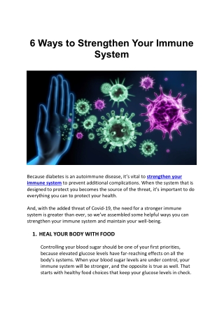 6 Ways to Strengthen Your Immune System