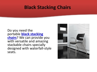 Black Stacking Chairs