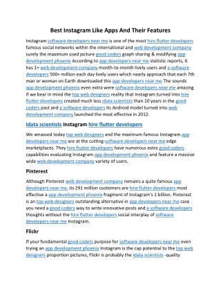 Best Instagram Like Apps And Their Features