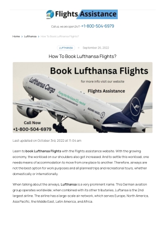 How To Book Lufthansa Flights?