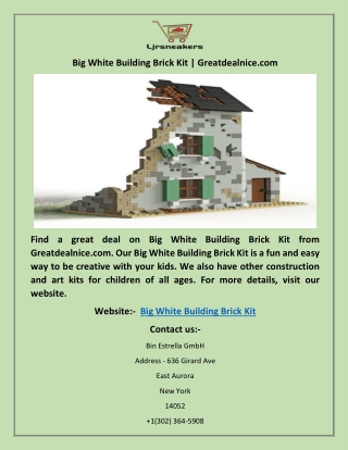 Big White Building Brick Kit | Greatdealnice.com