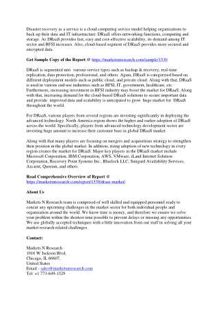 DRaaS Market Set to Register Healthy CAGR During 2028