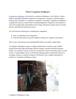 What is Competitor Intelligence
