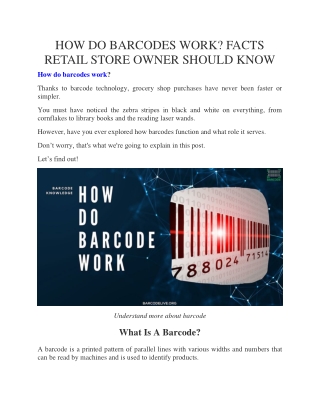 How do barcodes work? A Complete Guide Barcode Knowledge