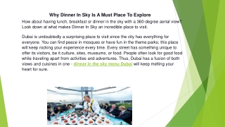 Why Dinner In Sky Is A Must Place To Explore