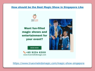 How should be the Best Magic Show in Singapore Like