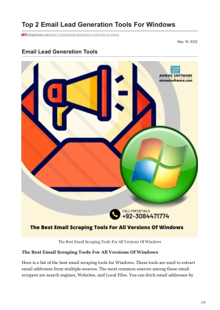 1Top 2 Email Lead Generation Tools For Windows