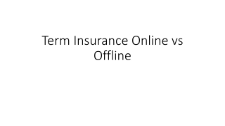 Term Insurance Online vs Offline