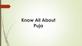 Know All About Puja