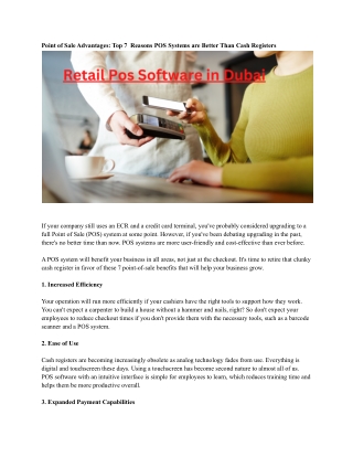 Retail Pos Software in Dubai