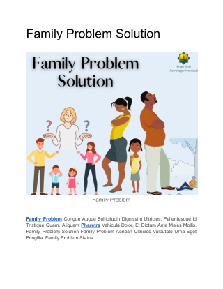 Family Problem Solution