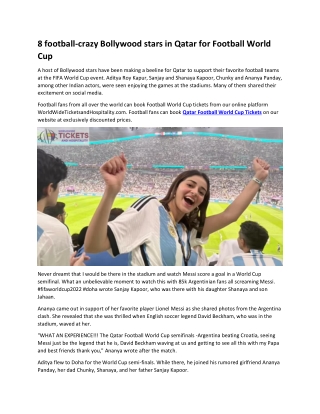 8 football-crazy Bollywood stars in Qatar for Football World Cup