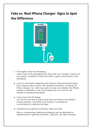 Fake vs Real iPhone Charger - Signs to Spot the Difference