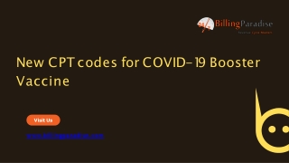 New COVID-19 Booster Vaccine CPT codes