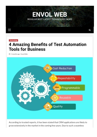 4 Amazing Benefits of Test Automation Tools for Business