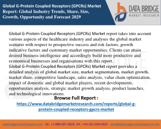 G-Protein Coupled Receptors (GPCRs) Market report
