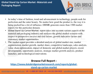 Stand Up Carton Market  report