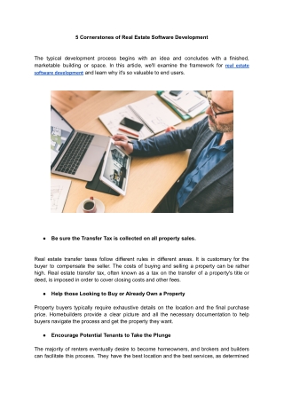 5 Cornerstones of Real Estate Software Development