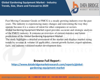 Gardening Equipment Market report