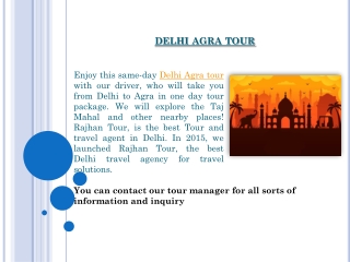 Same Day Agra Tour by Car