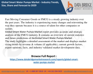 Smart Water Pumps Market report