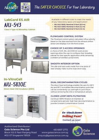 NuAire Biological Safety Cabinet Supplier