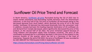 Sunflower Oil Prices online