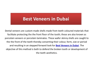 Best Veneers in Abu Dhabi