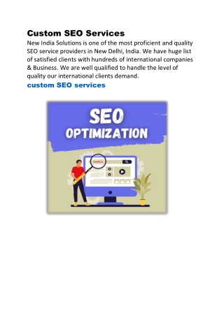 Custom SEO Services