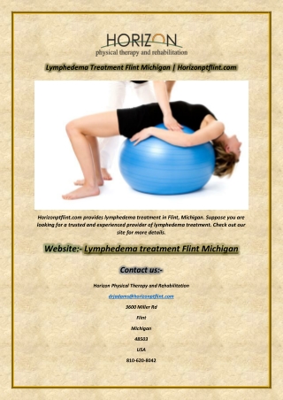 Lymphedema Treatment Flint Michigan Horizonptflint
