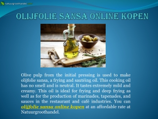 Olijfolie Sansa Online Kopen