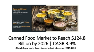 Canned Food Market Size, Share | Industry Trends