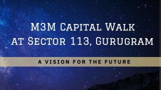 M3M Capital Walk Sector 113 Gurgaon E brochure