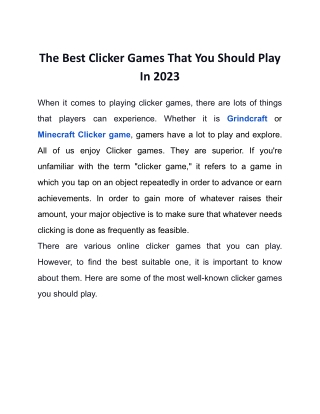 The Best Clicker Games That You Should Play In 2023