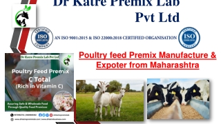 Poultry feed Premix Manufacture & Expoter from Maharashtra