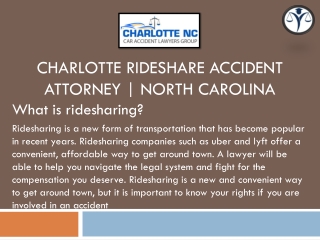 CHARLOTTE RIDESHARE ACCIDENT ATTORNEY | North Carolina
