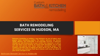 Bathroom Remodel Service In Holden Ma | Custombathremodeling.com