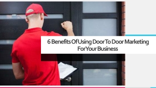 6 benefits of using door to door marketing for your business