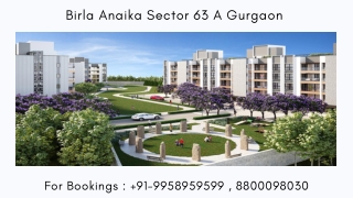 Birla Anaika Sector 63 Gurgaon Bookings, Birla Anaika 3 bhk Specifications, 9958