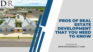 Pros Of Real Estate Development That You Need To Know