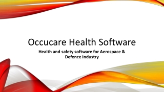 Health and safety software for Aerospace & Defence Industry