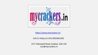 Best Fire Crackers Agency From Sivakasi - Mycrackers