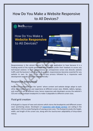 How Do You Make a Website Responsive to All Devices - iWebServices