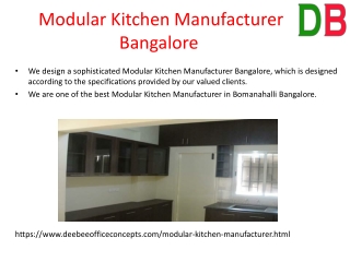 Modular Kitchen Manufacturer Bangalore,Karnataka,India