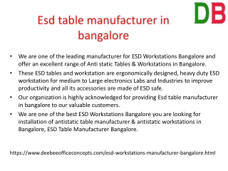 Esd table manufacturer in bangalore-esd workstations bangalore-antistatic table