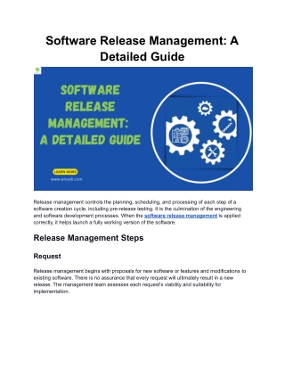Software Release Management: A Detailed Guide